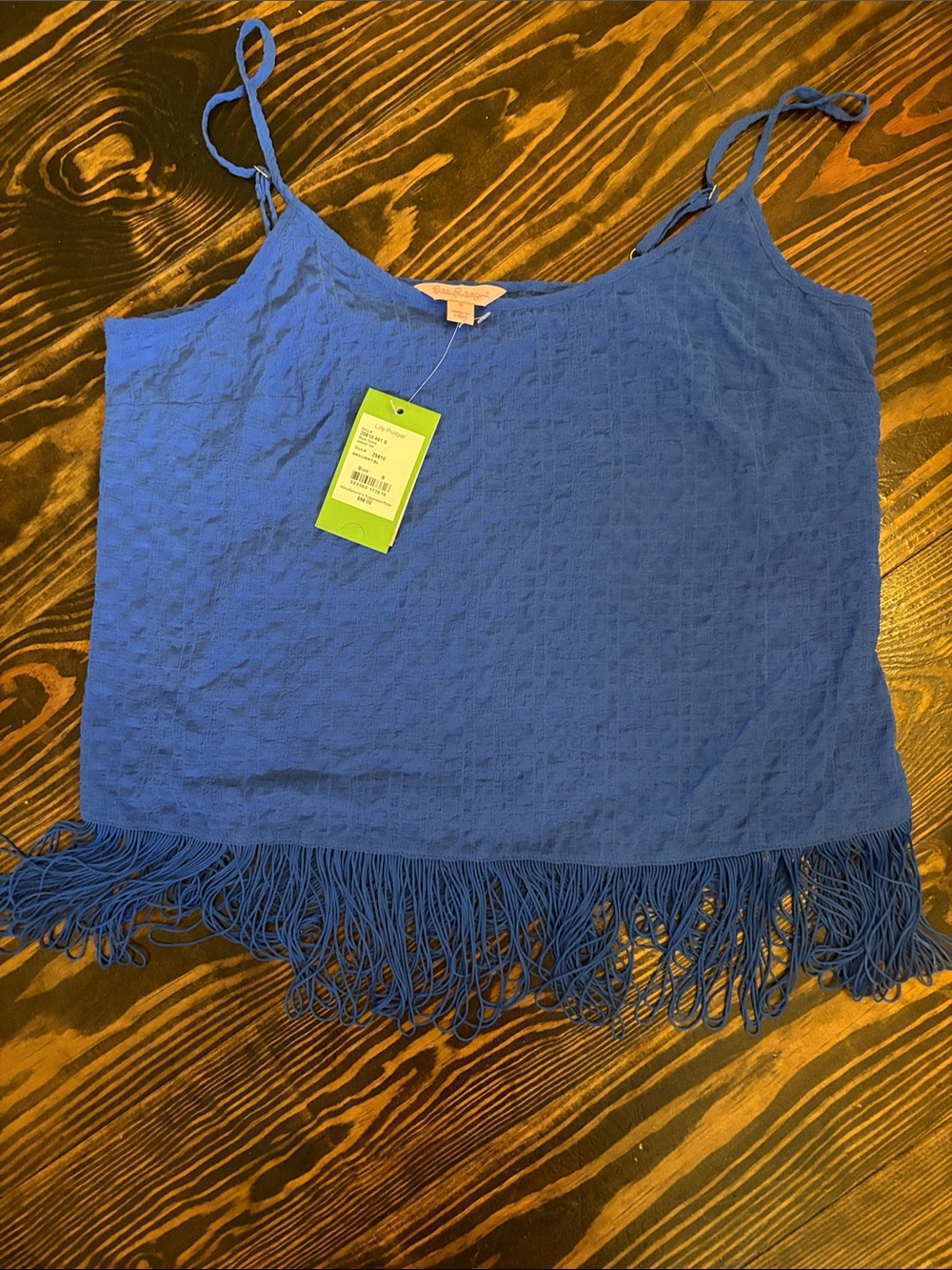 Lilly Pulitzer Royal Blue Fringe Cami Tank